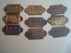 Lot 9 Petites  PLAQUES EN CUIVRE Ou LAITON  A.C.F  1ére Qualité   SERRURERIE - Tools & Finish