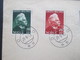 Norwegen 1943 Nr. 287/290 100. Geburtstag Von Edvard Grieg Blanko Satzbrief Sternstempel Oslo - Cartas & Documentos