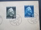 Norwegen 1943 Nr. 287/290 100. Geburtstag Von Edvard Grieg Blanko Satzbrief Sternstempel Oslo - Lettres & Documents