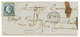 GUERRE DE CRIMEE : 1855 20c (n°14) + ARMEE D' ORIENT 2e CORPS + Taxe 3 Sur Lettre Ss Texte Pour PERA, CONSTANTINOPLE. Ve - Army Postmarks (before 1900)