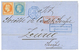 1870 20c (pd) + 40c Obl. ANCRE + CONSTANTINOPLE P. FR U N°2 + AFFRANCHISSEMENT INSUFFISANT Bleu Sur Lettre De CONSTANTIN - Maritime Post