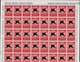 1962 Italia Repubblica 30° MOSTRA DEL CINEMA DI VENEZIA 80 Serie Di 2 Valori In Doppio Foglio Di 40 MNH** Double Sheet - Hojas Completas