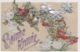 Matériaux Différents - Cartes Porcelaine - Bonne Année Découpis Paillettes - Porzellan