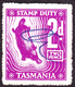 TASMANIA 2d Purple Stamp Duty Revenue Stamp FU - Revenue Stamps