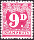 NEW SOUTH WALES 9d Carmine Stamp Duty Revenue Stamp FU - Fiscale Zegels