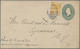 1889 U.S 2c Postal Stationery Envelope Sc. U311 Combination Mixed Franking GB BAHAMAS 4D SH.53 - 1859-1963 Colonie Britannique