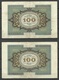 Germany Deutschland 1920 = 100 Mark Bank Notes Series Z & T - 100 Mark