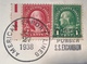 „AMERICAN EXPORT LINES 1938 / POSTED HIGH SEAS PURSER S.S.EXCAMBION“ Ship Mail Paquebot Postmark Cover (USA US 1922-25 - Briefe U. Dokumente