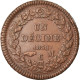 Monnaie, Monaco, Honore V, Decime, 1838, Monaco, TTB, Cuivre, Gadoury:105 - Charles III.