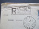 Brasilien 1930 Einschreiben R-Brief Sao Paulo - Jugoslawien Viele Stempel 1x Rot Ljubljana Mit Handschriftlichem Datum - Cartas & Documentos