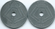 Belgium - Leopold III - Regency - 25 Centimes - 1946 - KM131 (Dutch) & 1942 - KM132 (French) - 10 Cents & 25 Cents