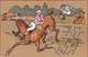 Sport.   Hippisme :      Dessin Humoristique Sur Saut D'obstacles .Aquarellée    (voir Scan) - Horse Show
