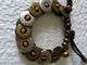 Vintage Bracelet Of Two -Tone Metal Wheels And Leather - Bracelets