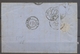 1859 Lettre Cachet Sicile-Marseille/S.E. Octogonal Bleu Entrée En France X1291 - Marques D'entrées