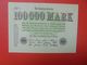 Reichsbanknote 100.000 MARK 1923 2 LETTRES+1 CHIFFRE CIRCULER (B.16) - 100000 Mark