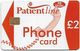 UK - Patientline - Phone Card (White & Red), Chip Siemens S5, Cn. 1PLFFE Horizontally, 2£, Used - [ 8] Firmeneigene Ausgaben