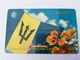 BARBADOS   $40-  Gpt Magnetic     BAR-14A  14CBDA  BARBADOS FLAG       NEW  LOGO   Very Fine Used  Card  ** 2886** - Barbados