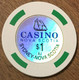 CANADA NOVA SCOTIA SYDNEY CASINO CHIP $ 1 JETON TOKENS COINS - Casino