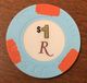 ÉTATS-UNIS USA NEVADA LAS VEGAS RIVIERA CASINO CHIP $ 1 JETON TOKEN COIN CLOSED FERMÉ - Casino