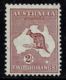 Australia 1935 Kangaroo 2/- Maroon C Of A Watermark MH - Listed Variety - Nuevos