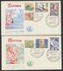 FDC (1959) - Antituberculeux Folklore III çàd N°1114/20 Sur 2 Enveloppes Illustrées (Ieperen / Mons) + Cachet Antituberc - 1951-1960