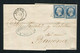 Rare Lettre D'Irun Postée à Béhobie Pour Bayonne ( 1853 ) Avec Deux N° 10 Présidence - 1852 Luis-Napoléon