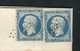 Rare Lettre D'Irun Postée à Béhobie Pour Bayonne ( 1853 ) Avec Deux N° 10 Présidence - 1852 Louis-Napoleon