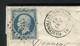 Rare Lettre De Fougerolles Haute Saône Pour Bourbonne ( 1853 ) Avec Un N° 10 Présidence - 1852 Luis-Napoléon
