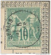 1877 - SAGE 10c N/B Sur CARTE PRECURSEUR De GENLIS (COTE D'OR) - BOITE RURALE L NON IDENTIFIEE - Cartes Précurseurs