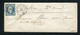 Rare Lettre De Mirebeau Sur Bèze Pour Bellac ( 1853 ) Avec Un N° 10 - 25 Centimes Présidence - Signé ROUMET - 1852 Luis-Napoléon