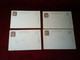 4 CARTES  POSTALE  DE CHINE POUR PARIS   AVEC TIMBRES  IMPERIALE  4 FOUR CENTS  THEME MILITAIRE - Briefe U. Dokumente