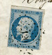 Rare Lettre De St Jean De Losne Pour Dijon ( 1854 ) Avec Un N° 10 - 25 Centimes Présidence - Variété Cachet à Date - 1852 Louis-Napoléon