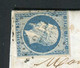 Rare Lettre De Ribérac Pour Périgueux ( 1853 ) Avec Un N° 10 - 25 Centimes Présidence - 1852 Luigi-Napoleone