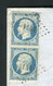 Rare Lettre En Double Port De Dreux Pour Mortagne ( 1854 ) Avec Une Paire De N° 10 - 25 Centimes Présidence - 1852 Luis-Napoléon