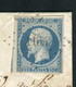 Rare Lettre D'Ecouis Pour Andely ( 1853 ) Avec Un N° 10 - 25 Centimes Présidence - 1852 Luigi-Napoleone