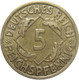 LaZooRo: Germany 5 Pfennig 1925 G XF  Error - 5 Rentenpfennig & 5 Reichspfennig