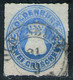 Oldenburg 21/9 (schwarz) Auf 2 Groschen Blau - Oldenburg Nr. 18 B - Pracht - Oldenbourg