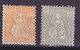 Switzerland 1881 Mi. 40, 42    20c. & 40c. Sitzende Helvetia, MH* - Neufs