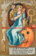 253681-Halloween, Unknown No 552a-1, Woman On JOL Holding Mirror Sees Man - Halloween