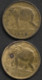 Monnaie Congo Belge 1 Franc 1949 Diametre 20 Mm 2 Pieces Plat03 - 1945-1951: Regency