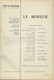 AVANT-SCENE THEATRE N° 139 - Le MIROIR / Armand SALACROU - 1956. - Théâtre & Déguisements