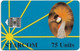 Uganda - Starcom - Crane Bird (Blue), Cn. C52148740, (Reverse #1), SC7, 75U, Used - Uganda