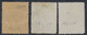 émission 1865 - N°18 (D14,5 / 14) Sans Gomme X3 : Nuance Différente. - 1865-1866 Perfil Izquierdo