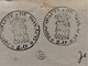 FISCAUX DE MONACO  PAPIER TIMBRE 1945 BLASON  2FR  2 Ex  Filigrane LOUIS II - Revenue