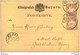 1881: 5 Pfg. Wappen Lila Mit Wz 2 Als Bildgleiche Mischfrankatur Auf 5 Pfg. Ganzsachenkarte Ab ERLANGEN In Die Schweiz. - Postal  Stationery