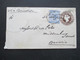 GB Kolonie Indien 1887 GA Umschlag Mit Zusatzfrankatur Delhi Via Brindisi - Weissenburg In Bayern Sea Post Office Stempe - 1858-79 Compañia Británica Y Gobierno De La Reina