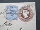 GB Kolonie Indien 1887 GA Umschlag Mit Zusatzfrankatur Delhi Via Brindisi - Weissenburg In Bayern Sea Post Office Stempe - 1858-79 Compañia Británica Y Gobierno De La Reina