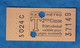 Ticket Ancien De Métro RATP  - S 024 C - 2ème Classe - T - Valable Pour 2 Voyages Succéssifs - 37149 - Paris - Sin Clasificación