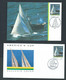 Australia 1986 Americas Cup Set 3 On FDC Official Unaddressed + APO Souvenir Cover & Postcard , Both FDI Cancels - Other & Unclassified