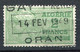 ALGERIE TIMBRE FISCAL " ALGERIE 2 FRANCS DROIT DE TIMBRE " AVEC OBLITERATION ORAN 14 FEV 1949 - Gebraucht